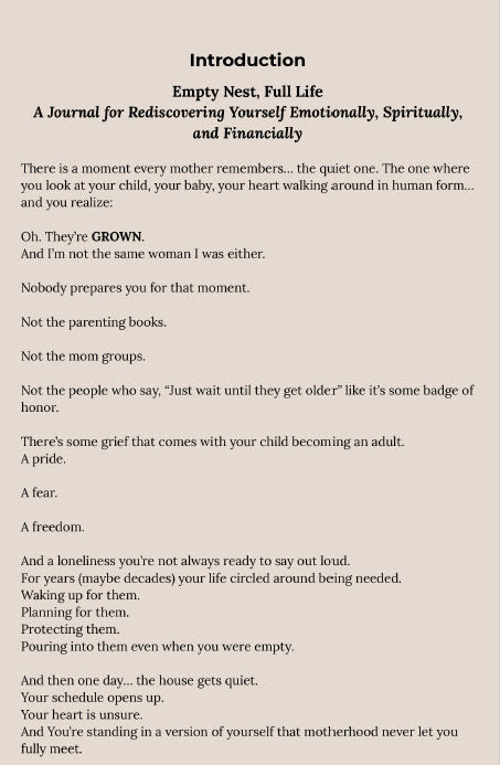 Empty Nest, Full Life Guided Journal (Physical Copy)